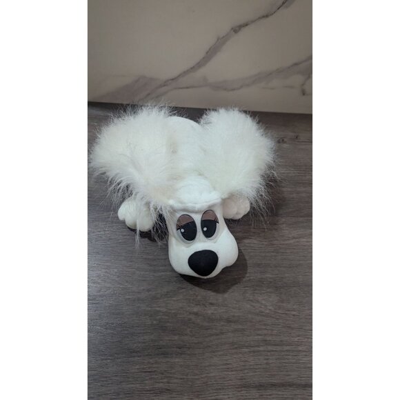 Pound Puppies White Plush Dog Fluffy Ears 1995 Lewis Group  plush stuffed toy - Picture 3 of 9